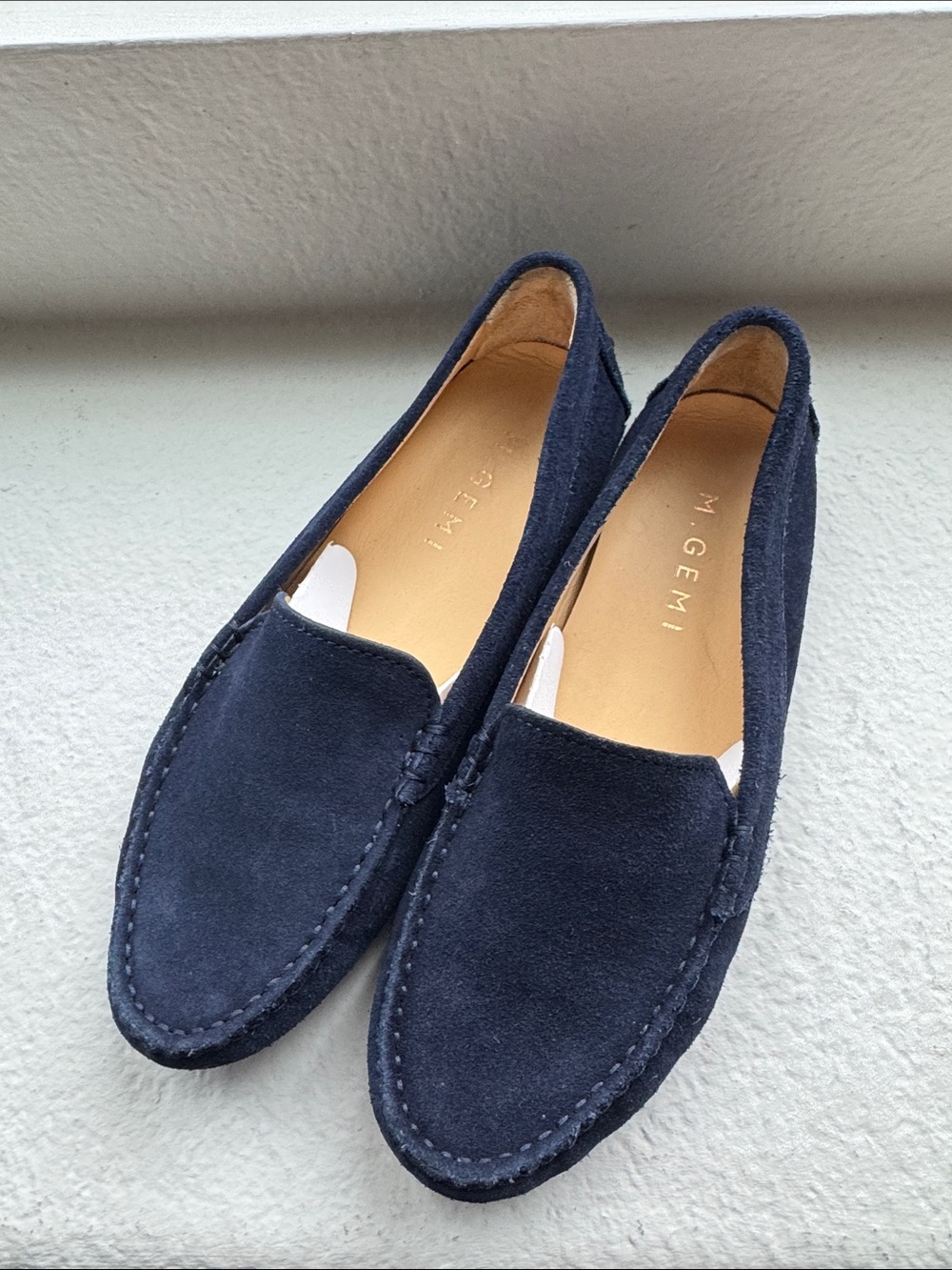 M. Gemi Shoes Womens 37 Blue Suede Moccasins
